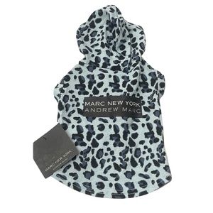 Marc New York Blue Cheetah Pet Dog Hoodie Shirt Size Small NEW